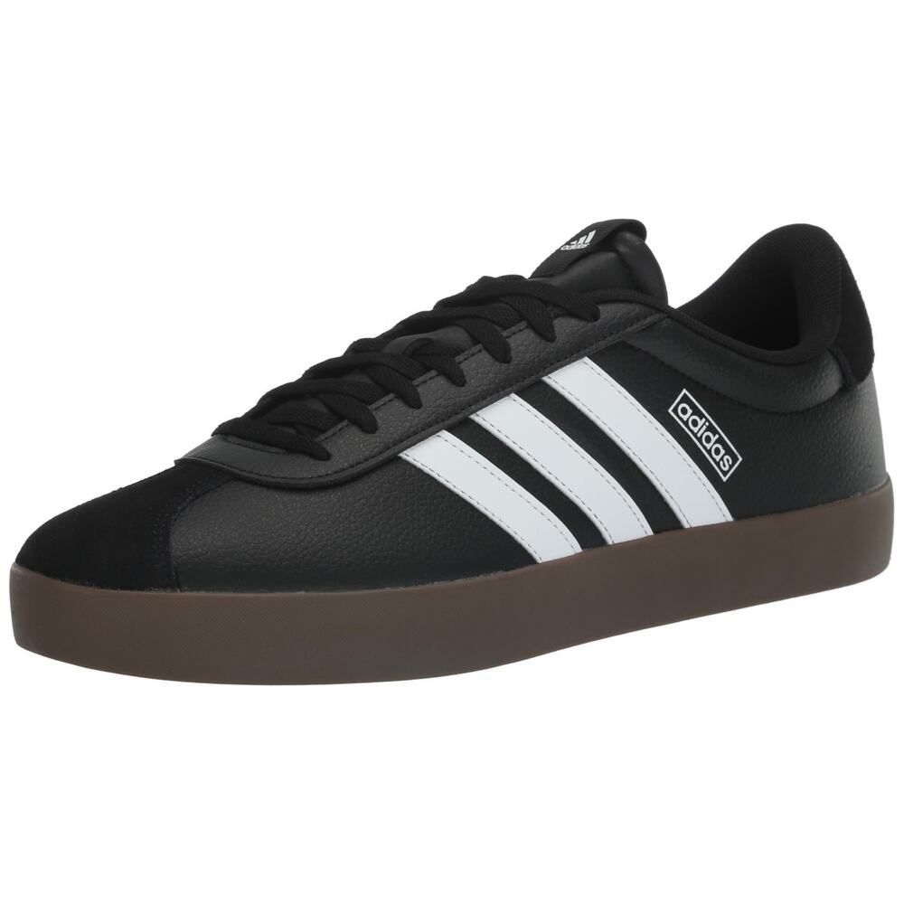 Adidas Mens VL Court 3 Sneaker Black White Gum Size 7.5 Skateboard Shoes New